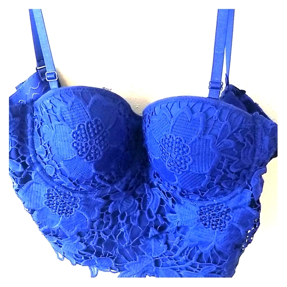 royal blue bustier top